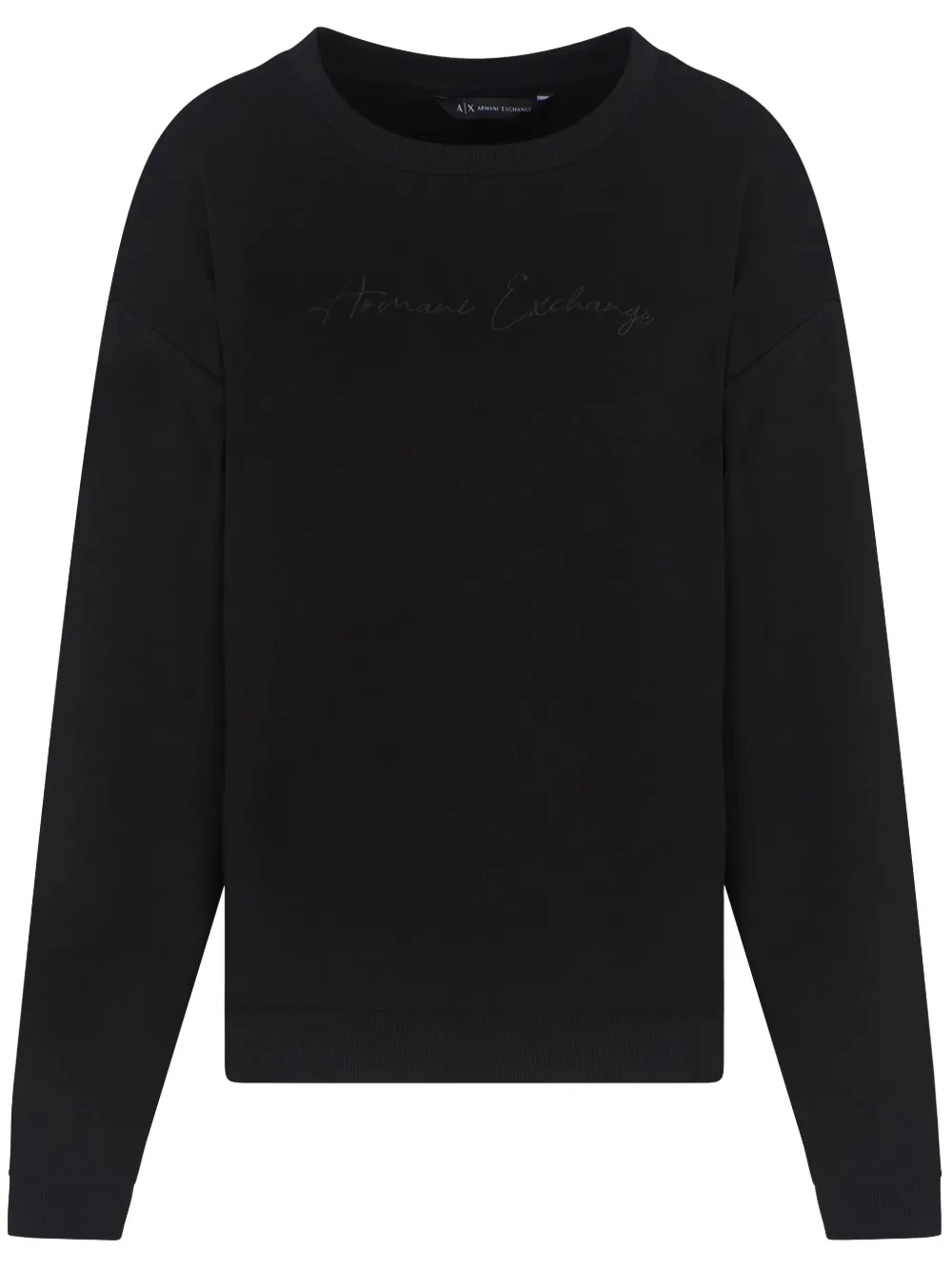 

Футболка с вышитым логотипом Armani Exchange, черный