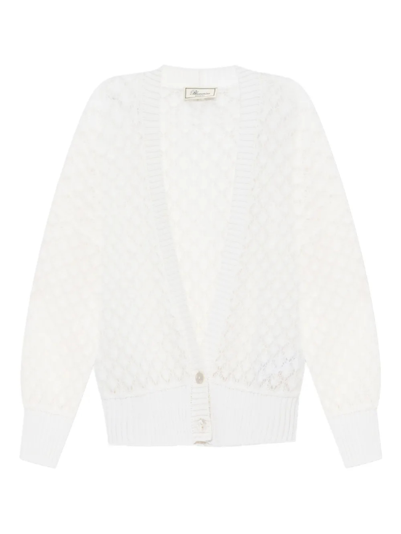 

Кардиган ажурной вязки Blumarine, белый