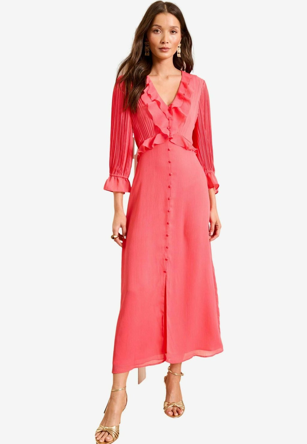 

Повседневное платье REGULAR FIT - RUFFLE MIDI Love & Roses, розовый