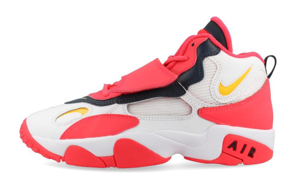

Nike Баскетбольные кроссовки Air Max Speed Turf с износостойким верхом, белые, красные, для подростков