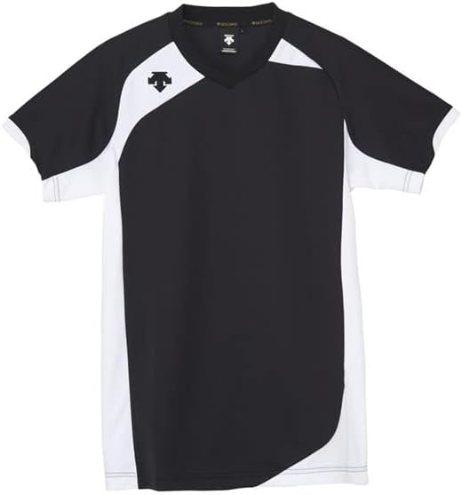 

Футболка для волейбола с коротким рукавом Descente, классическая, впитывающая пот, быстросохнущая, эластичная, унисекс, мужская, женская, нелипкая, для тренировок, черная (DSS-4720B)