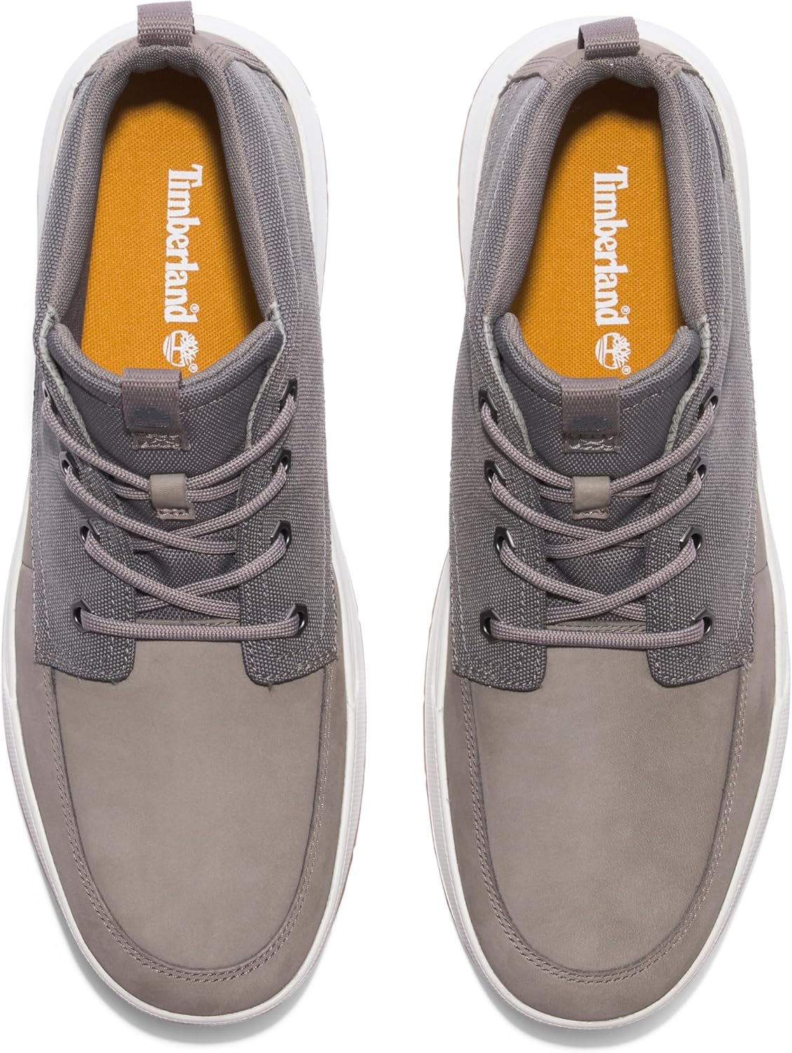 Timberland мужские кроссовки Maple Grove Mid Lace-up, Medium Grey Nubuck — фото 3