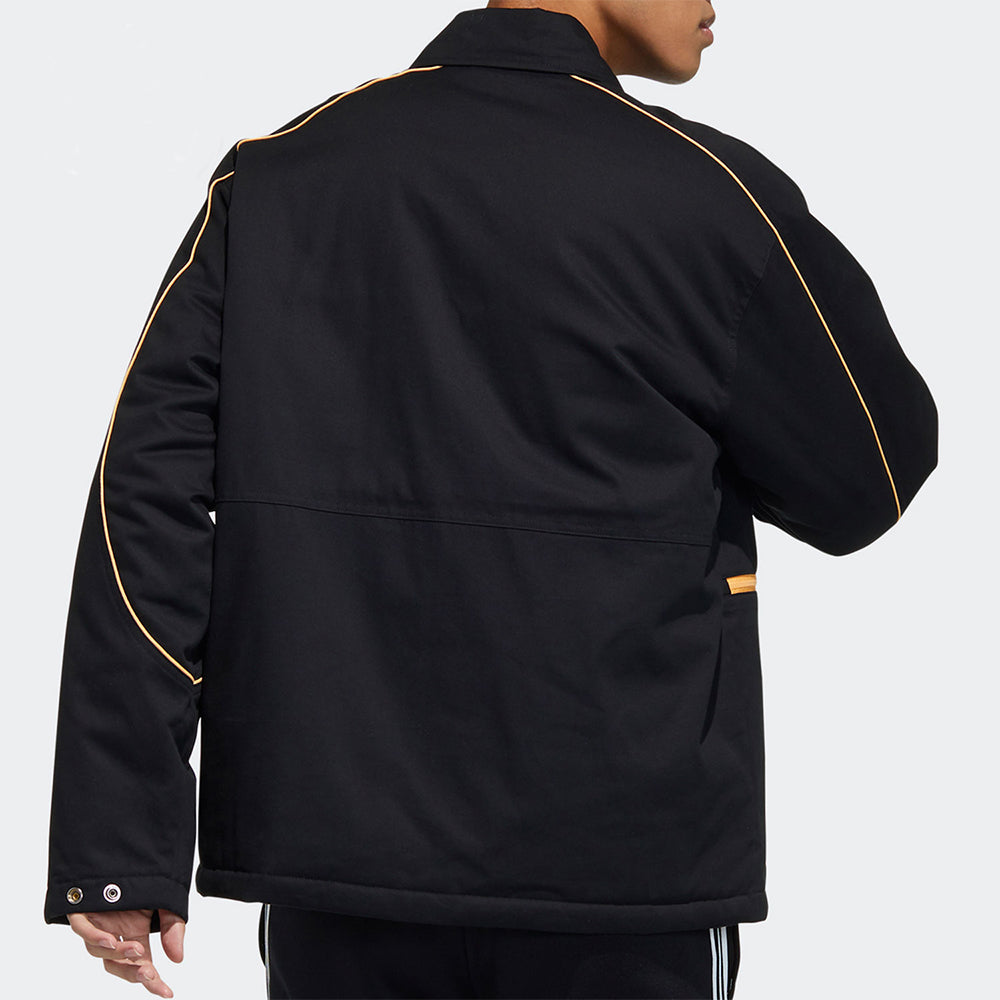 Куртка Men's adidas originals Athleisure Casual Sports Lapel Padded Black Jacket — фото 3