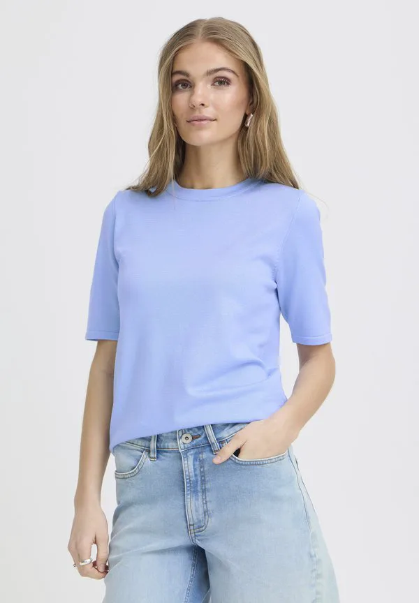 

Футболка с принтом ihluls на шее и спине Ichi, Powder Blue, Синий, Футболка с принтом ihluls на шее и спине Ichi, Powder Blue