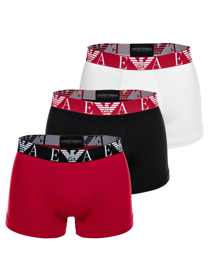 

Боксерские трусы Emporio Armani, цвет schwarz/rot/weiß