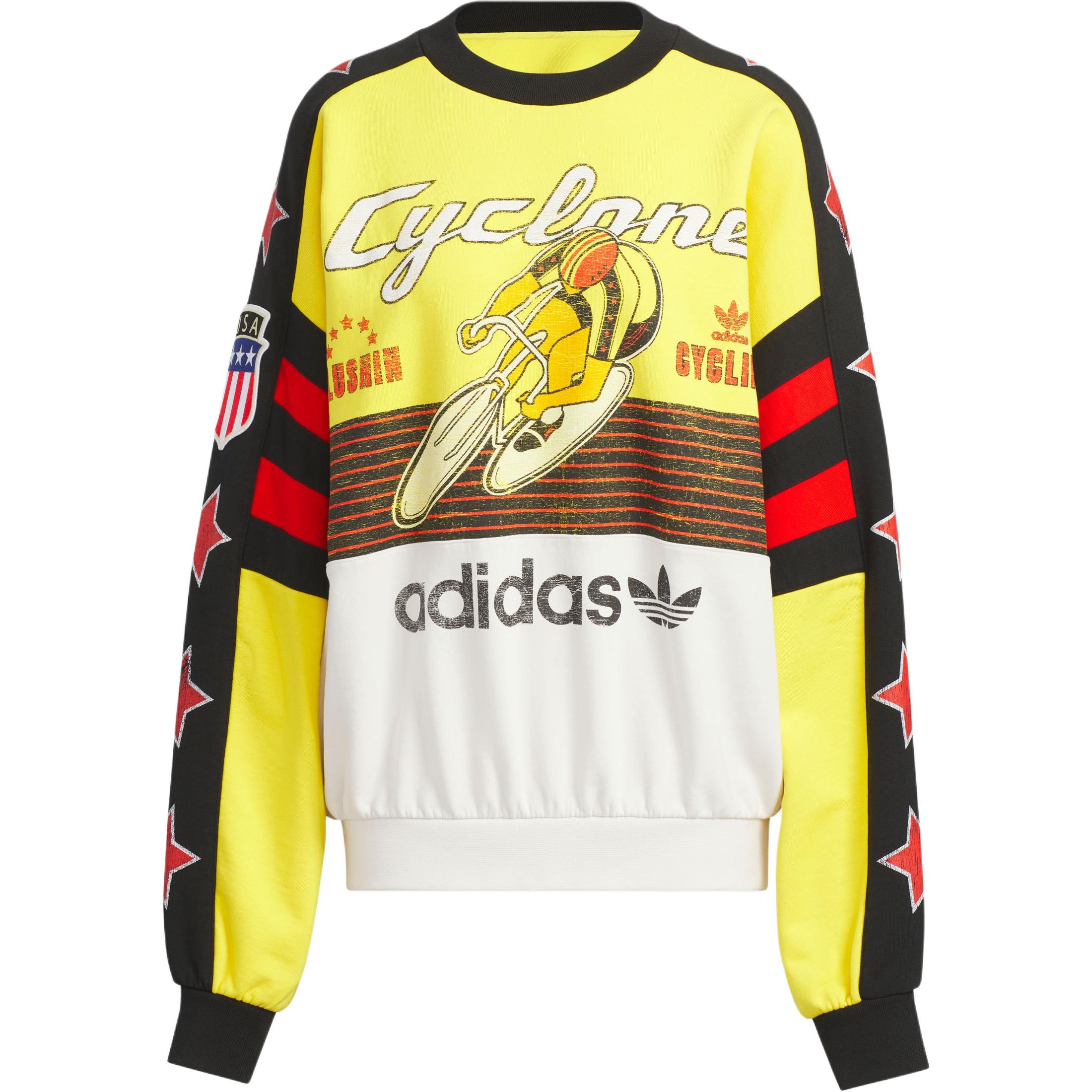 

Толстовка FW25 для велоспорта унисекс Adidas Originals, желтый/белый/черный