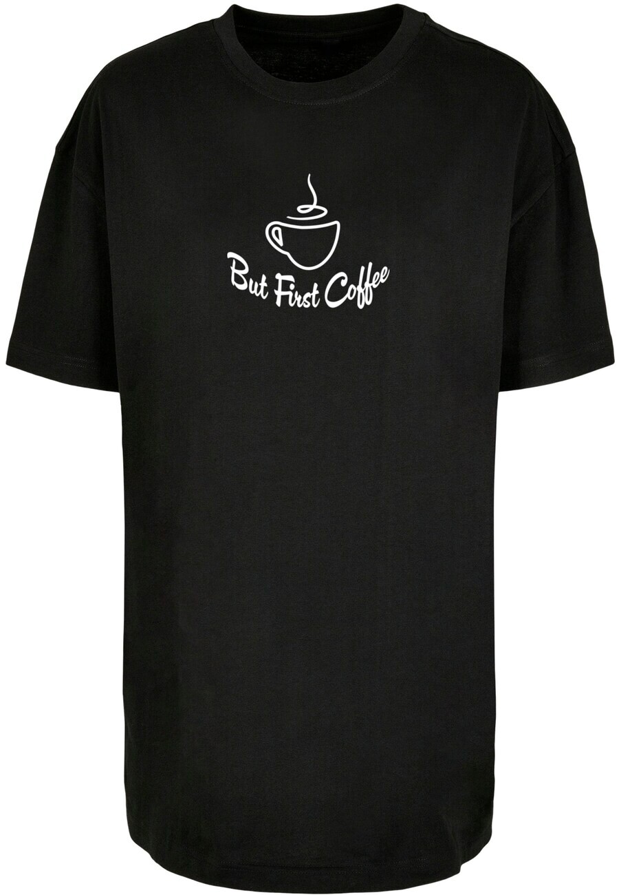 

Топ оверсайз Merchcode Oversized Shirt But First Coffee, черный