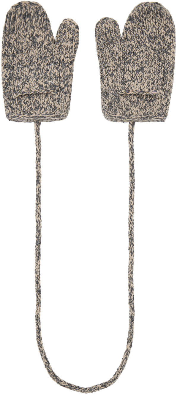 

Варежки из серой шетландской шерсти Д = 9,5 - осталось всего 2 шт Maison Margiela