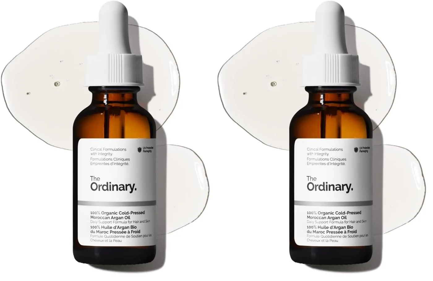 Органическое марокканское аргановое масло холодного отжима The Ordinary, 100% органическое, питательное и увлажняющее средство для кожи и волос, 30 мл (упаковка из 2 шт.) 29,6 мл (2 шт.)