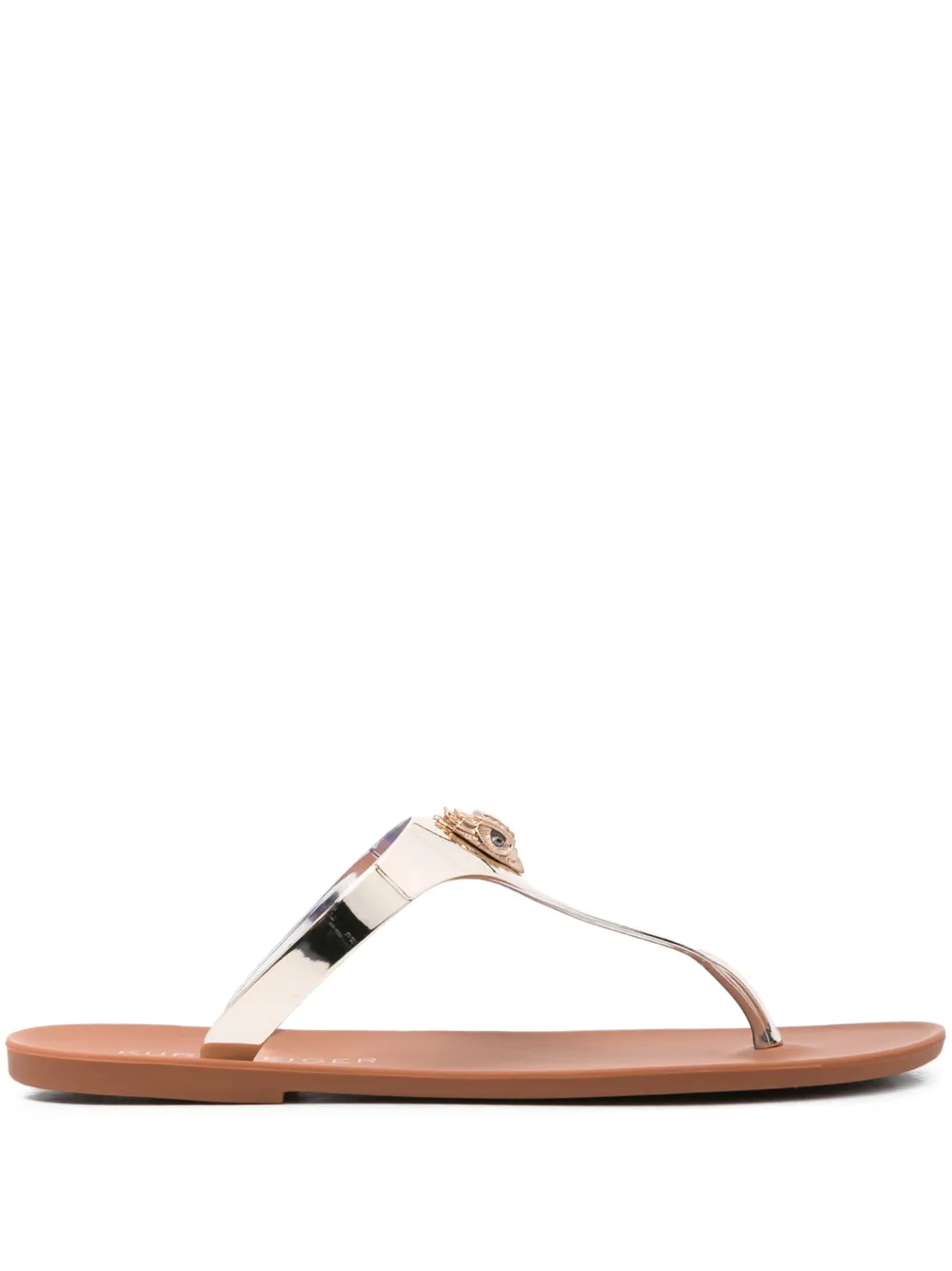 Слиперы с эффектом металлик KG Kurt Geiger, золотой