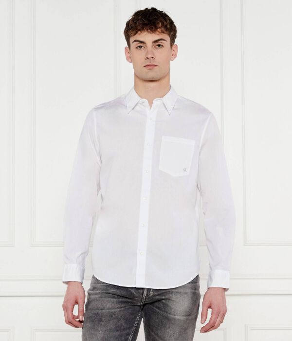 

Рубашка Classic fit Calvin Klein Jeans, белый
