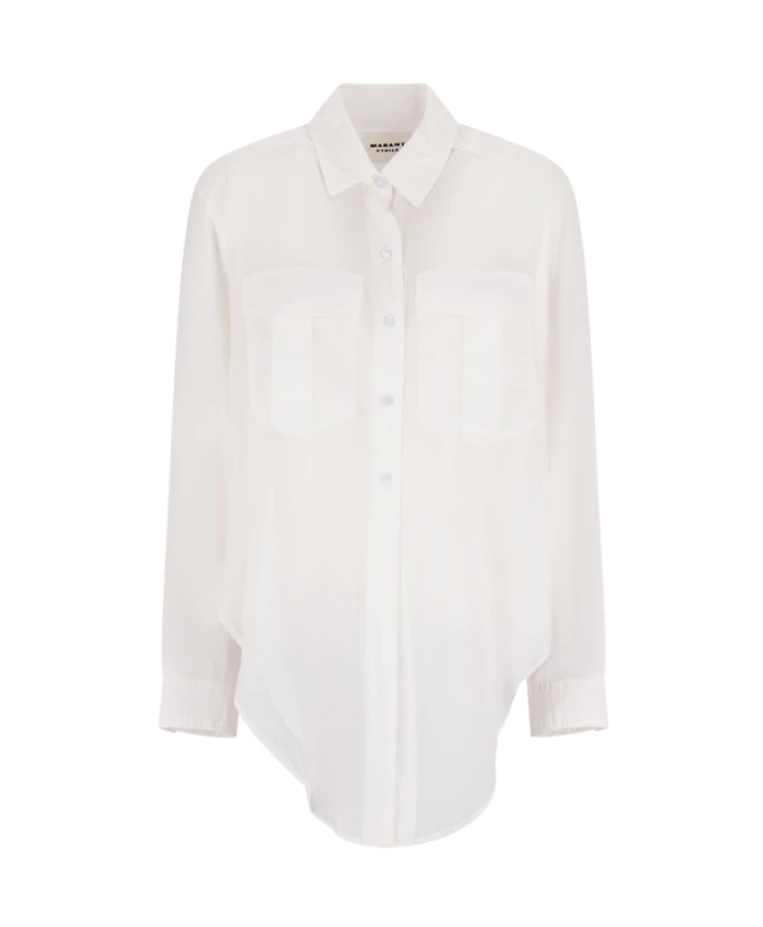 

Повседневная хлопковая рубашка Marant Ãtoile, белый