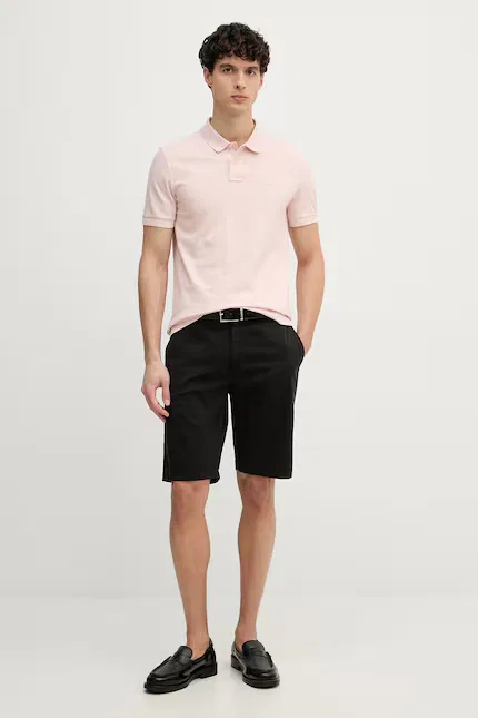 Шорты chino из эластичного хлопка BOSS Orange, черный — фото 2