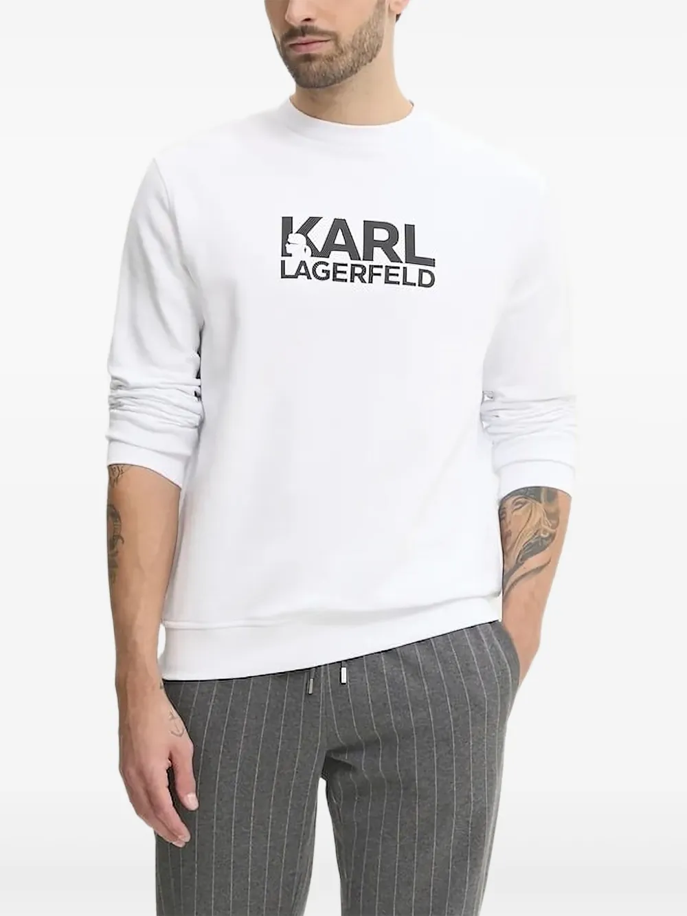 

Толстовка с логотипом KARL LAGERFELD, белый