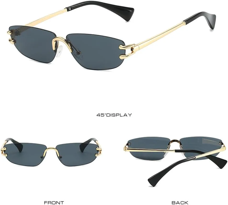 

Солнцезащитные очки UV400 с металлическим градиентом оправы, без оправы, для женщин и мужчин, для бега и занятий спортом на открытом воздухе UYPTK, 6220-c1