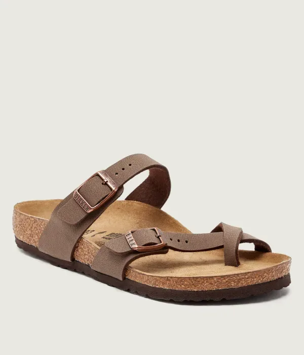 Детские кожаные тапочки Mayari narrow fit Birkenstock, коричневый