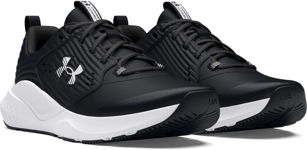Кроссовки Under Armour Men's Charged Commit Trainer 4, (001) Black/White/White — фото 2