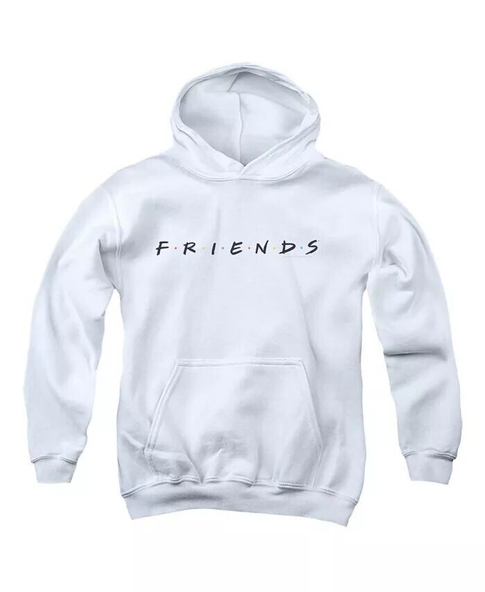 

Толстовка с капюшоном и логотипом для молодежи Friends, белый