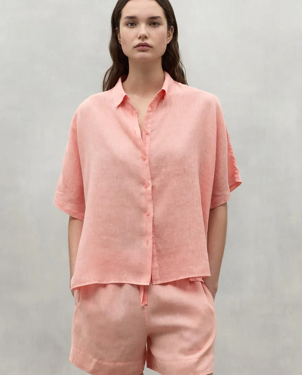 

Женская рубашка с короткими рукавами и застежкой на пуговицы Ecoalf, оранжевый