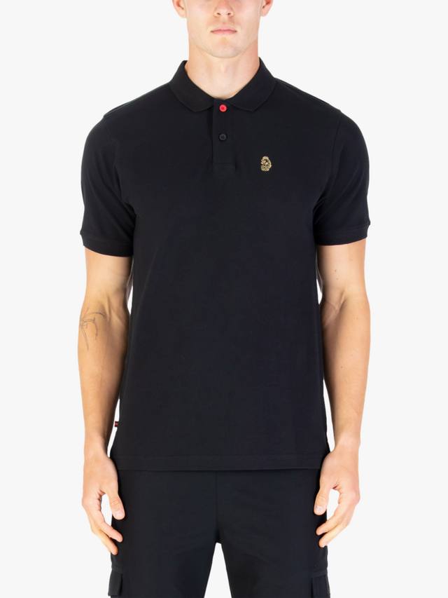 

Новая хлопковая поло из меланжевой ткани LUKE 1977, Black