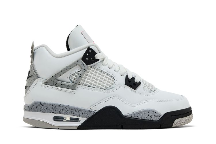 

Кроссовки Air Jordan 4 Retro OG GS 'White Cement' 2025, белый