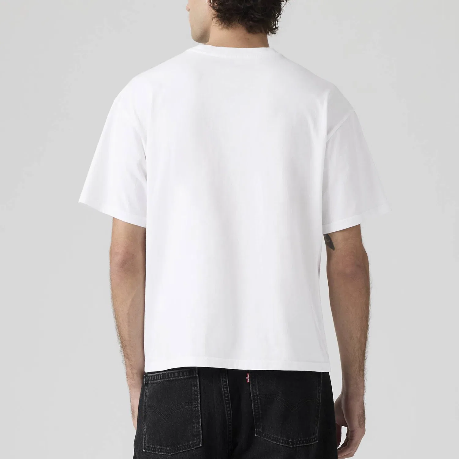 Футболка мужская белая crew neck Levis, White — фото 4