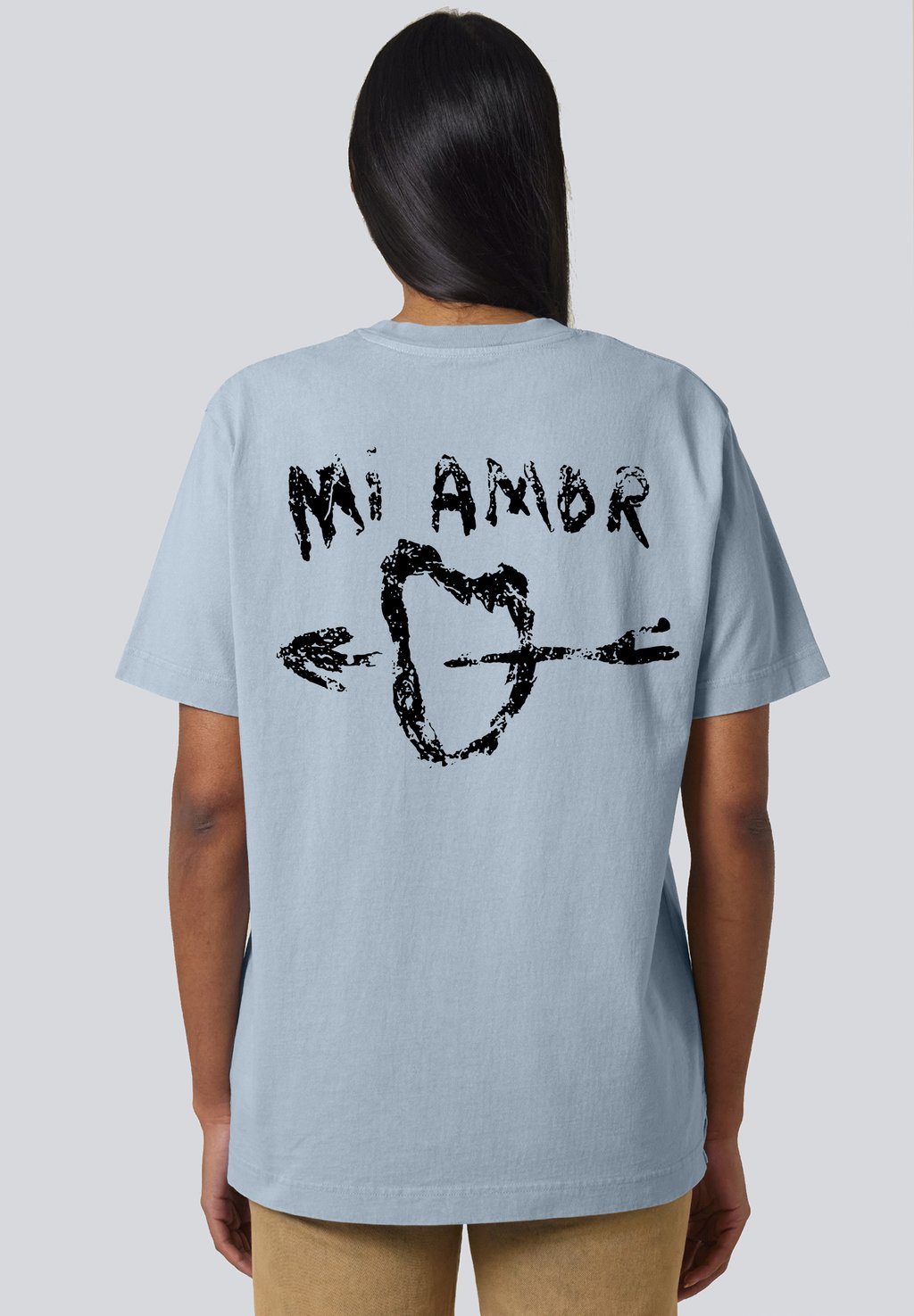 

Футболка с принтом MI AMOR BACK HEAVYWEIGHT Mira Paris, светло-голубой