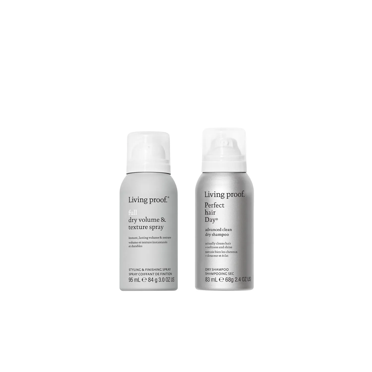 Набор Living Proof Travel Size: сухой шампунь Advanced Clean + спрей для придания объема и текстуры сухим волосам