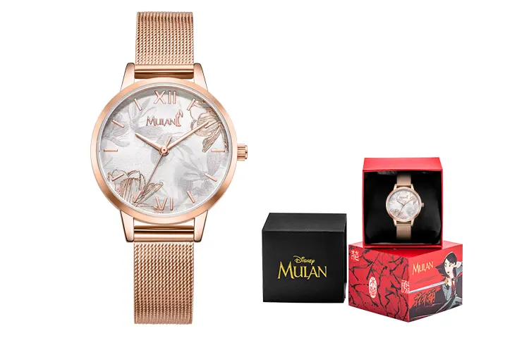 

Disney Часы Mulan Series Quartz Movement Steel Strap Watch Women's Watch Silver SM 17009RG, SM-17009RG