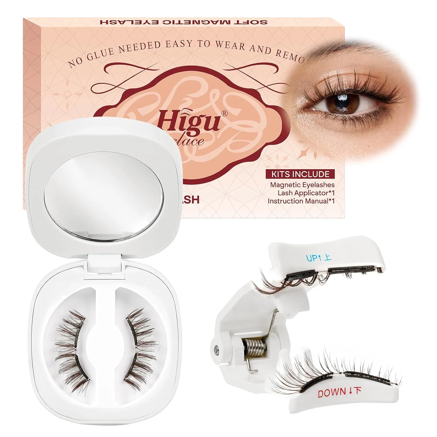 Магнитные ресницы «SET-D» с аппликатором от Higu clace Higu Clace, Set - D
