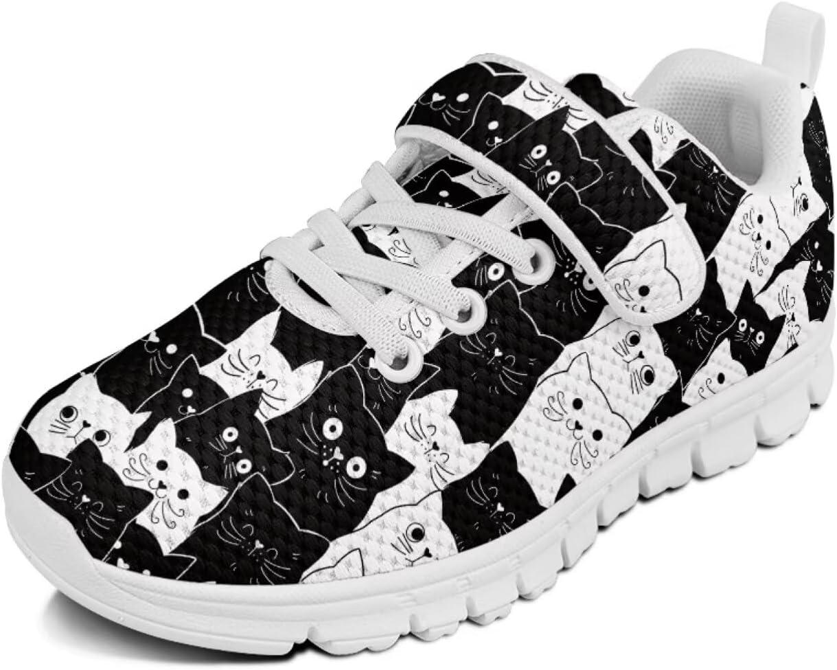 

Кроссовки с животным принтом для мальчиков и девочек, обувь для ходьбы, модный дизайн, с одной пряжкой, теннисные кроссовки, дышащие, легкие, идеальные для детей Watdotory, белый