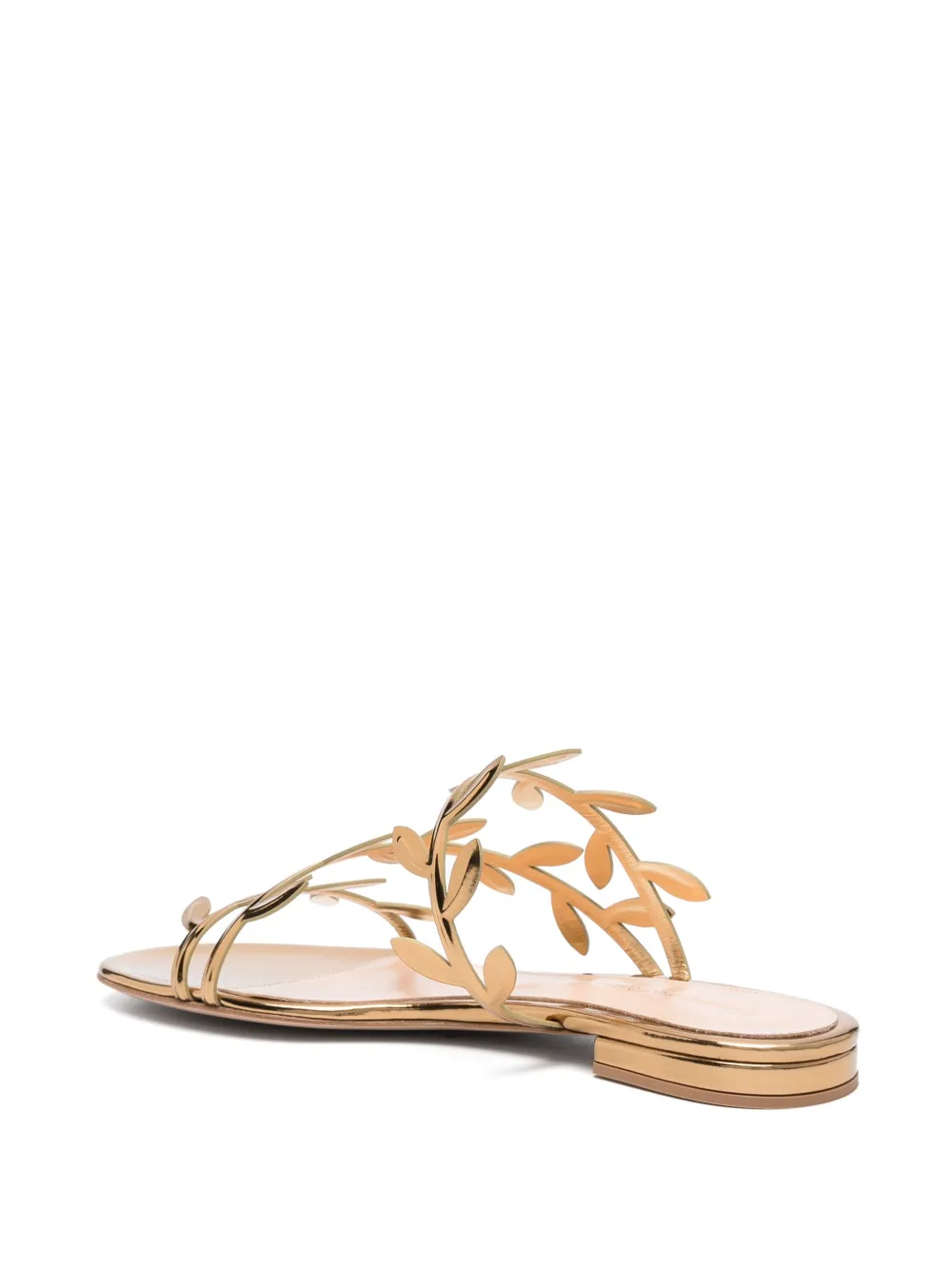 Сандалии Flavia на плоской подошве Gianvito Rossi, золотой — фото 3