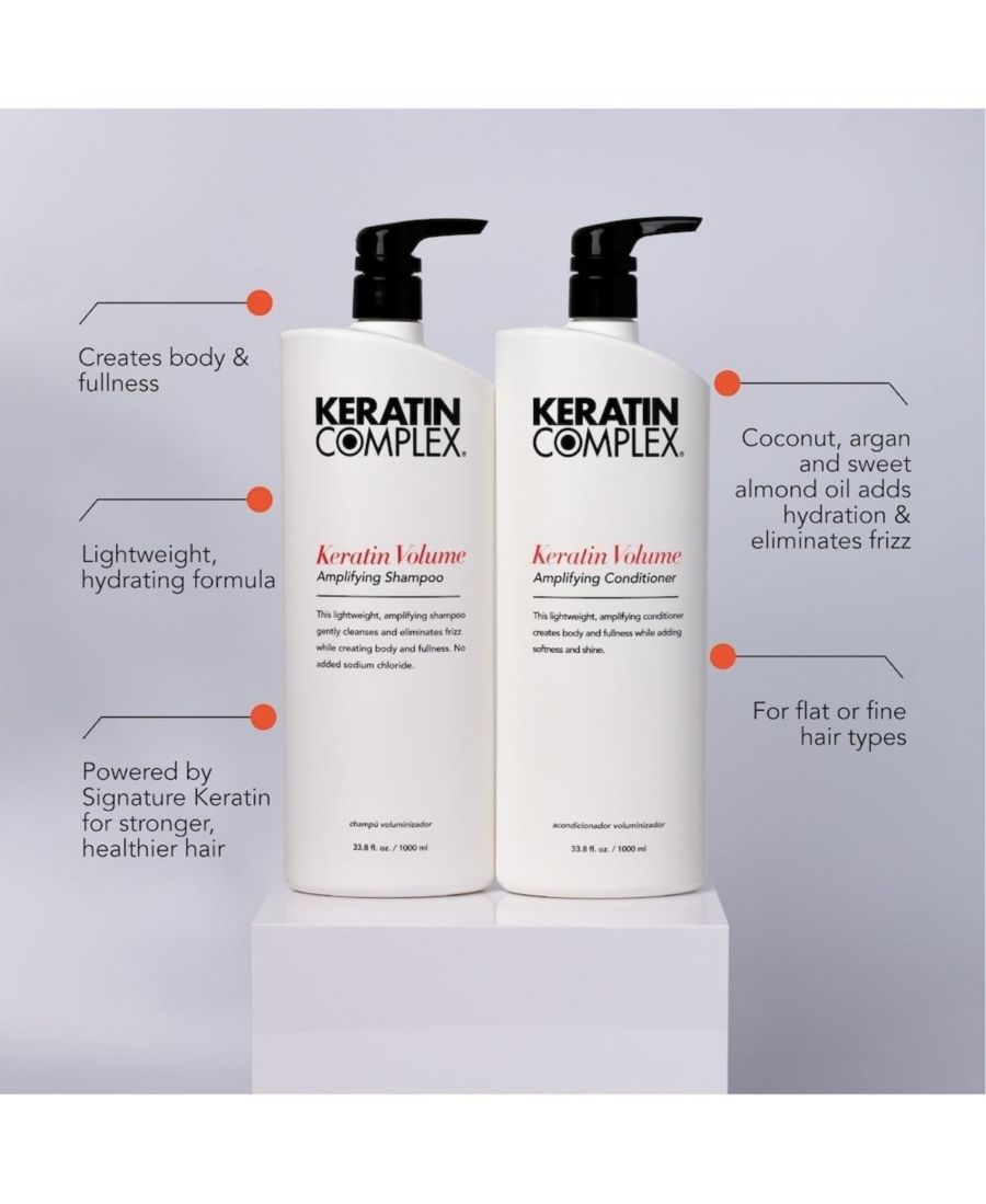 Кондиционер для придания объема с кератином, 33, 8 унции Keratin Complex, белый — фото 3