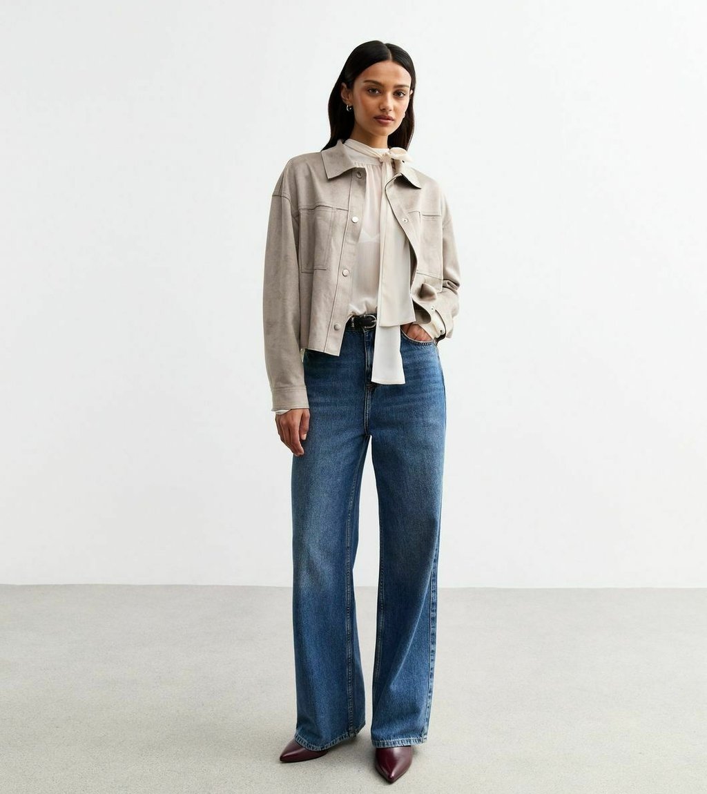 

Легкая куртка FAUX SUEDE UNLINED New Look, бежевый