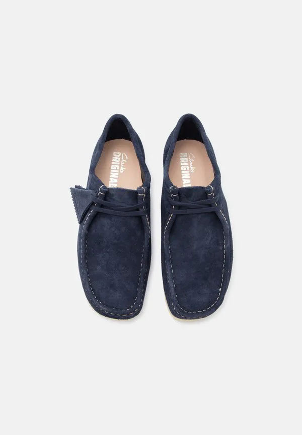Повседневные кроссовки wallabee на шнуровке Clarks Originals, Navy — фото 4