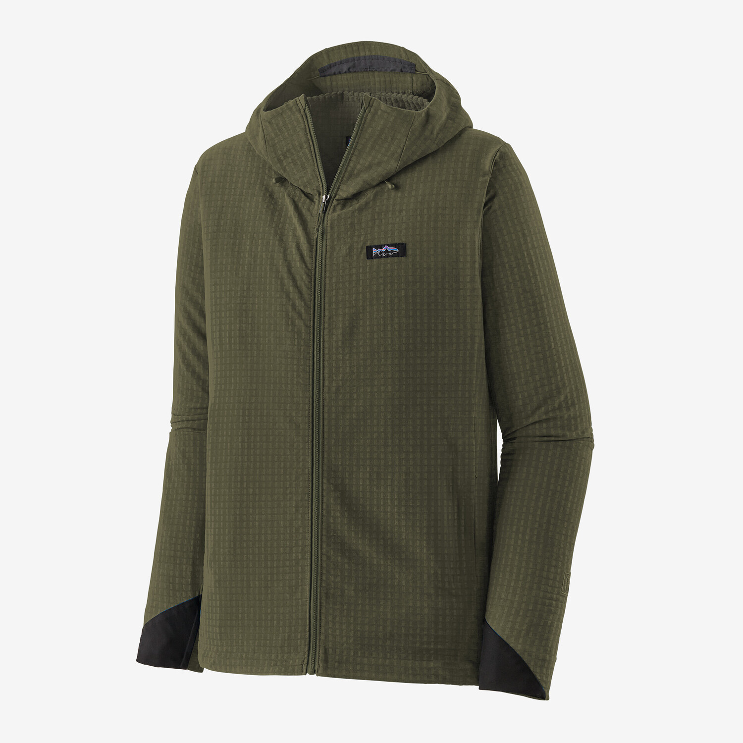 

Мужская толстовка с капюшоном R1 TechFace Fitz Roy Trout Patagonia, зеленый