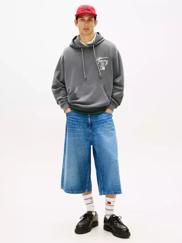 Хлопковая толстовка с капюшоном, черная Tommy Hilfiger — фото 2