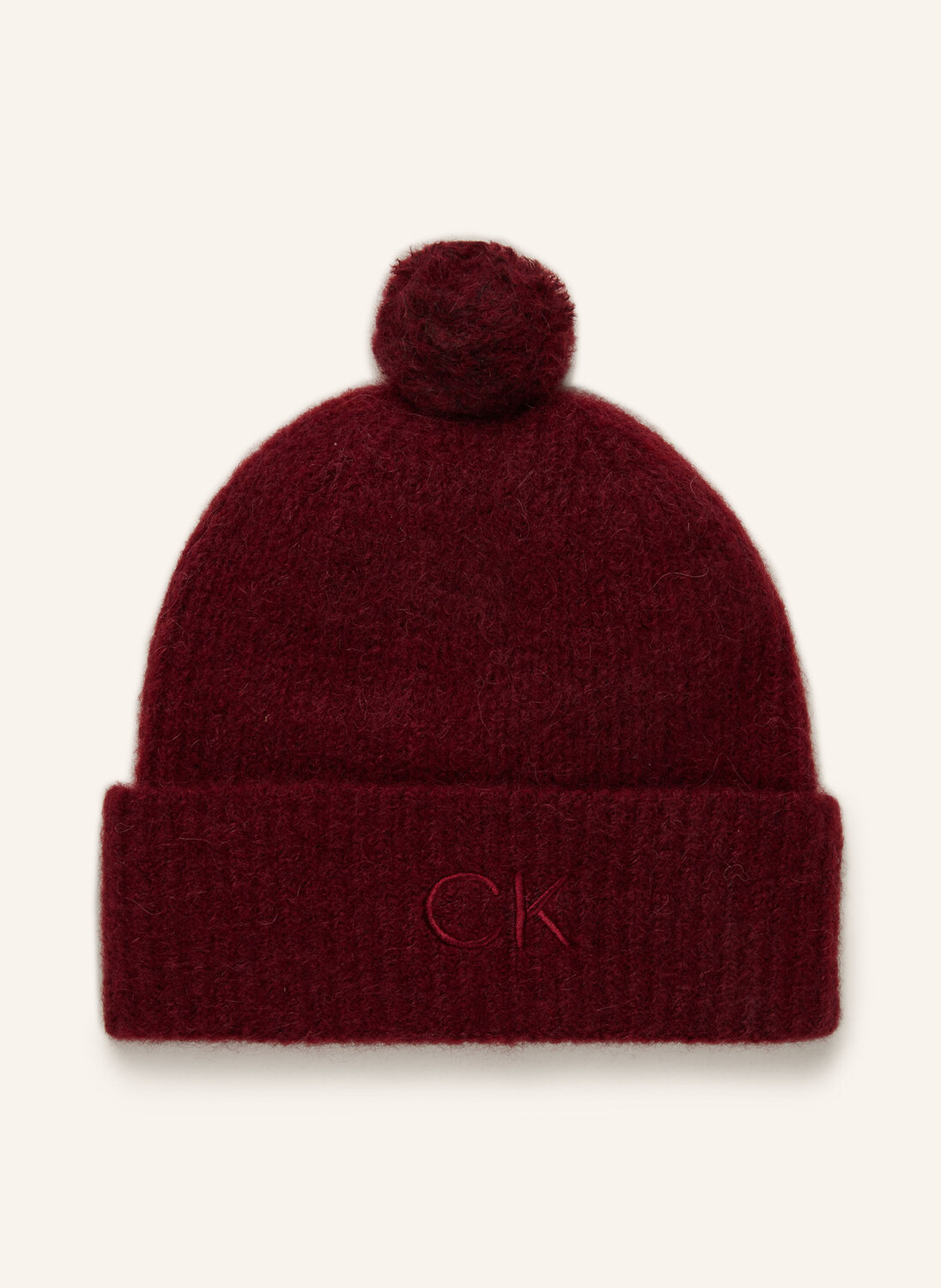 

Шапка с альпакой Calvin Klein, красный