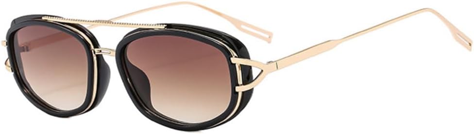 

Мужские солнцезащитные очки в стиле ретро-панк с овальными двойными перемычками и градиентным переходом цвета, защита от ультрафиолета UV400. Женские солнцезащитные очки LANGSER, Golden Tea Gradient