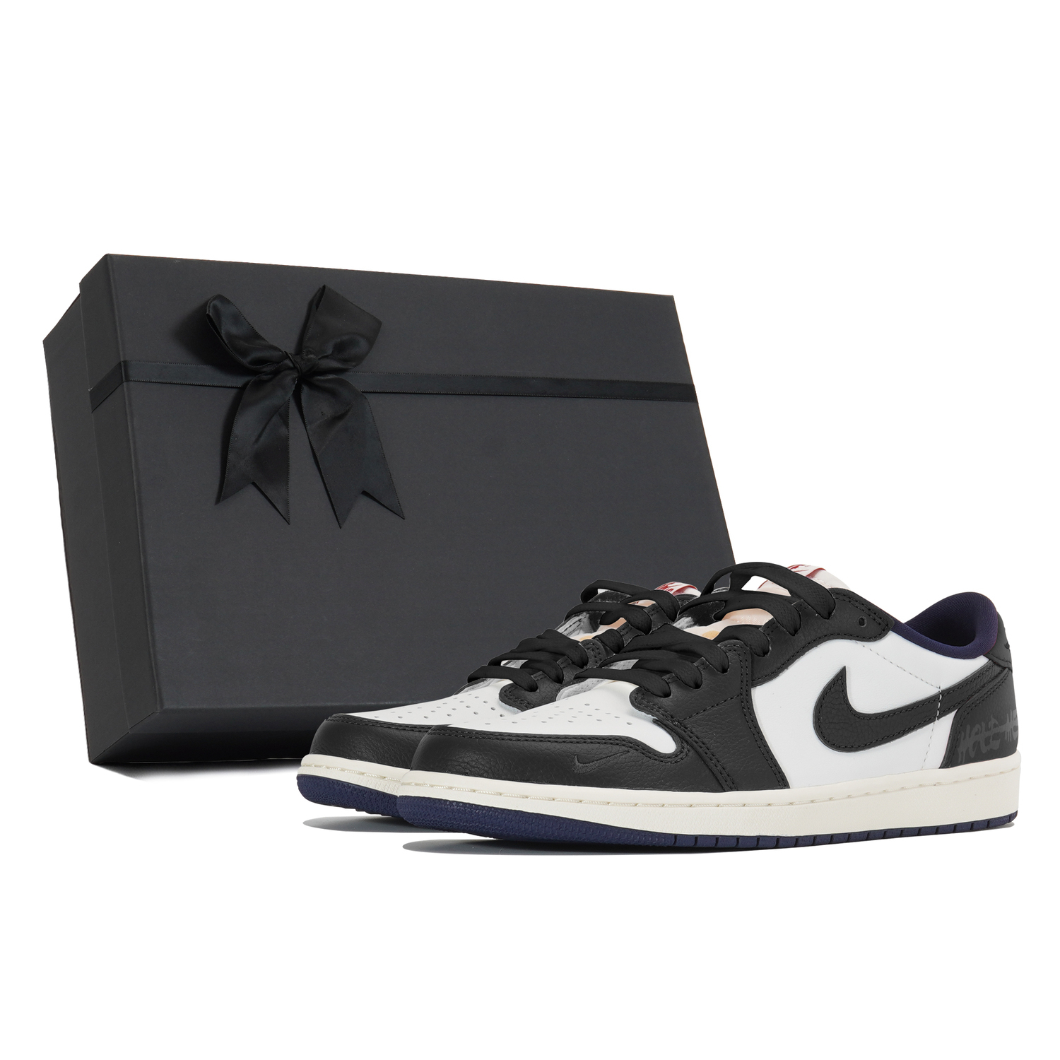

Air 1 Lonely Night Tide Износостойкие низкие кеды винтажные баскетбольные мужские черные Jordan