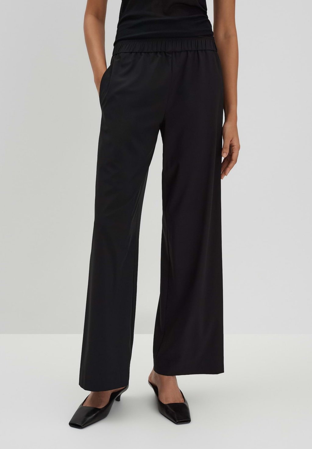 

Брюки MID RISE LONG WIDE FIT someday., черный