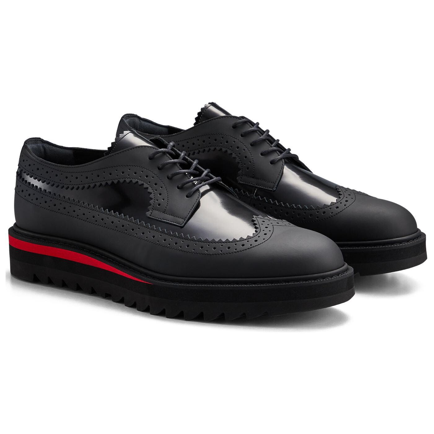 BROGUE Мужские повседневные низкие кеды черного/красного цвета Onitsuka Tiger — фото 2