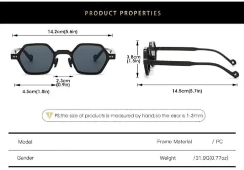 

Солнцезащитные очки в ретро-оправе для женщин и мужчин, многоугольные солнцезащитные очки, модные очки для вождения, защита от УФ-излучения UV400 MTZJH, Black Pink