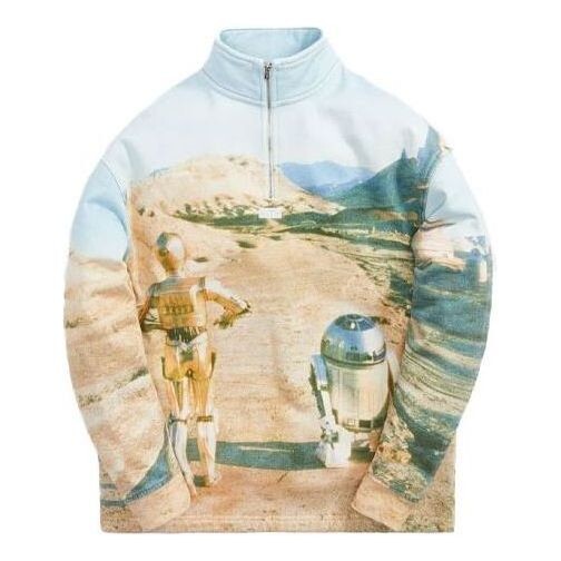 

Толстовка x star wars droids quarter zip 'hallow' Kith, бежевый