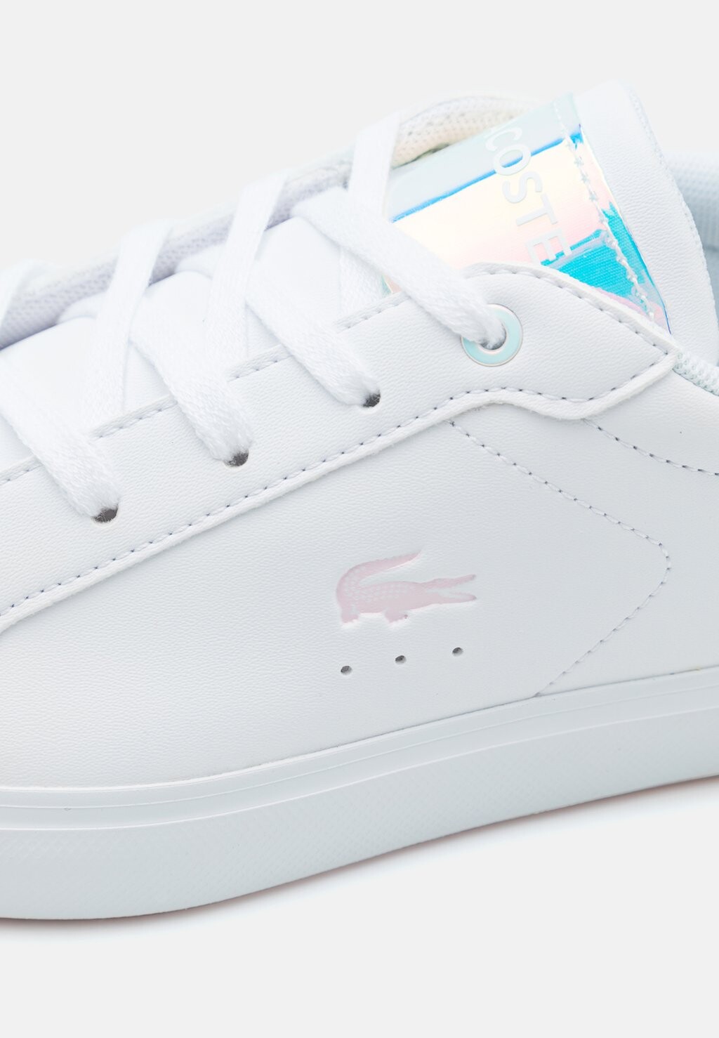 

Кроссовки на шнуровке POWERCOURT CHILDREN LACE UNISEX Lacoste, белый