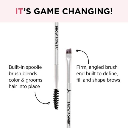 Универсальная кисть-трансформер для бровей Heavenly Luxe Brow Power № 21 — скошенная кисть + кисть-скоба — для естественного вида, полированных бровей, It Cosmetics — фото 3