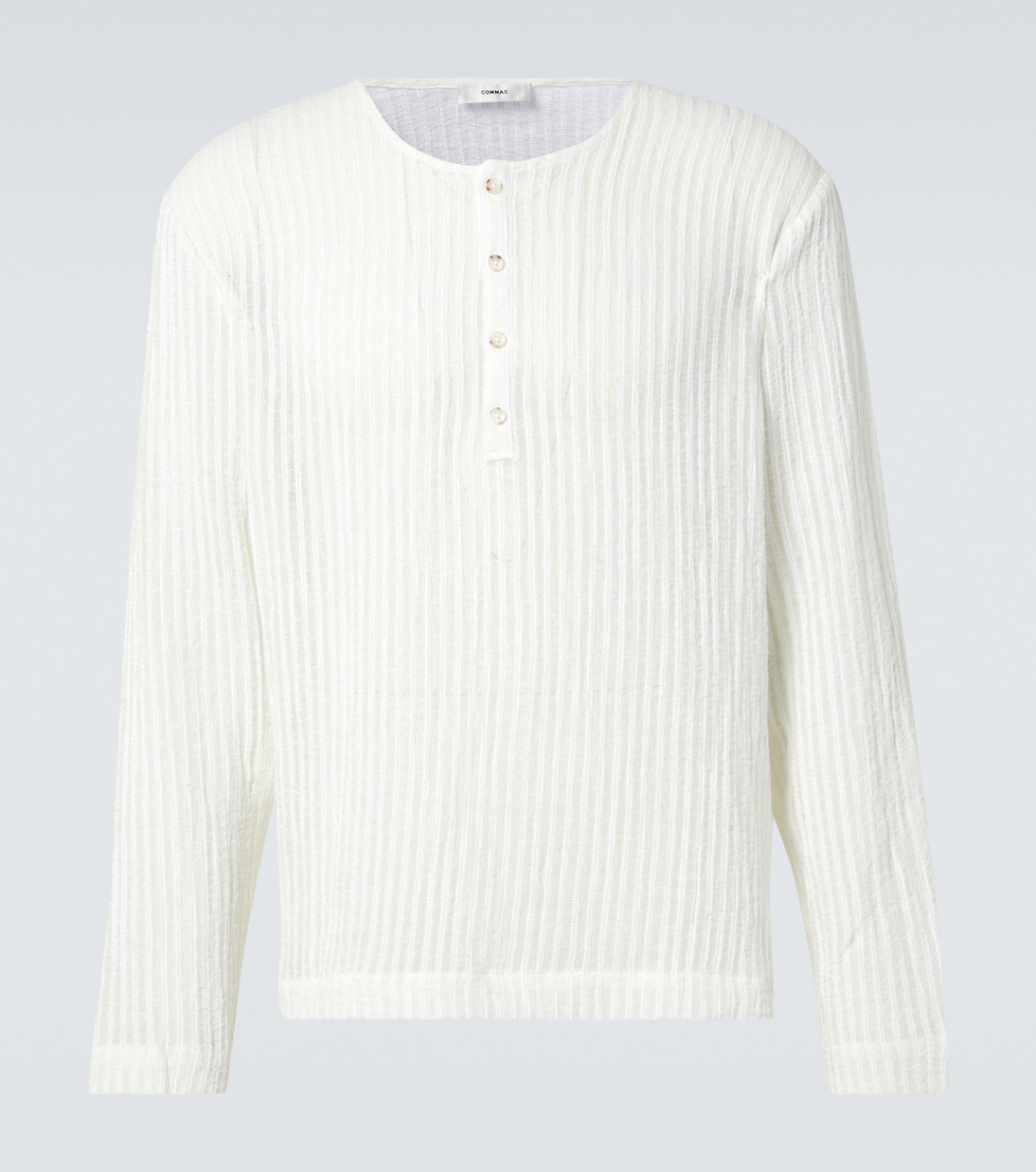 

Полосатая рубашка Henley Commas, белый