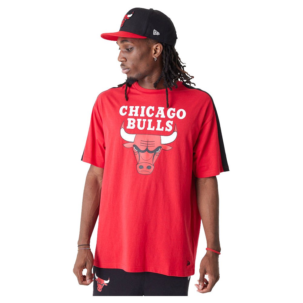 

Футболка с коротким рукавом New Era NBA Colour Block OS Chicago Bulls, красный