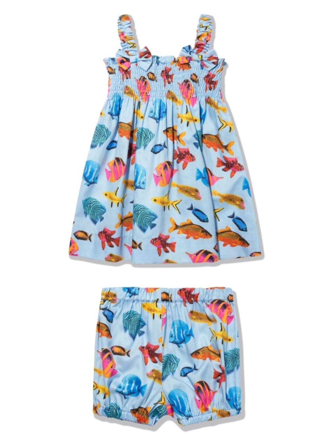 

Платье с принтом Tropical Fish Rachel Riley, синий