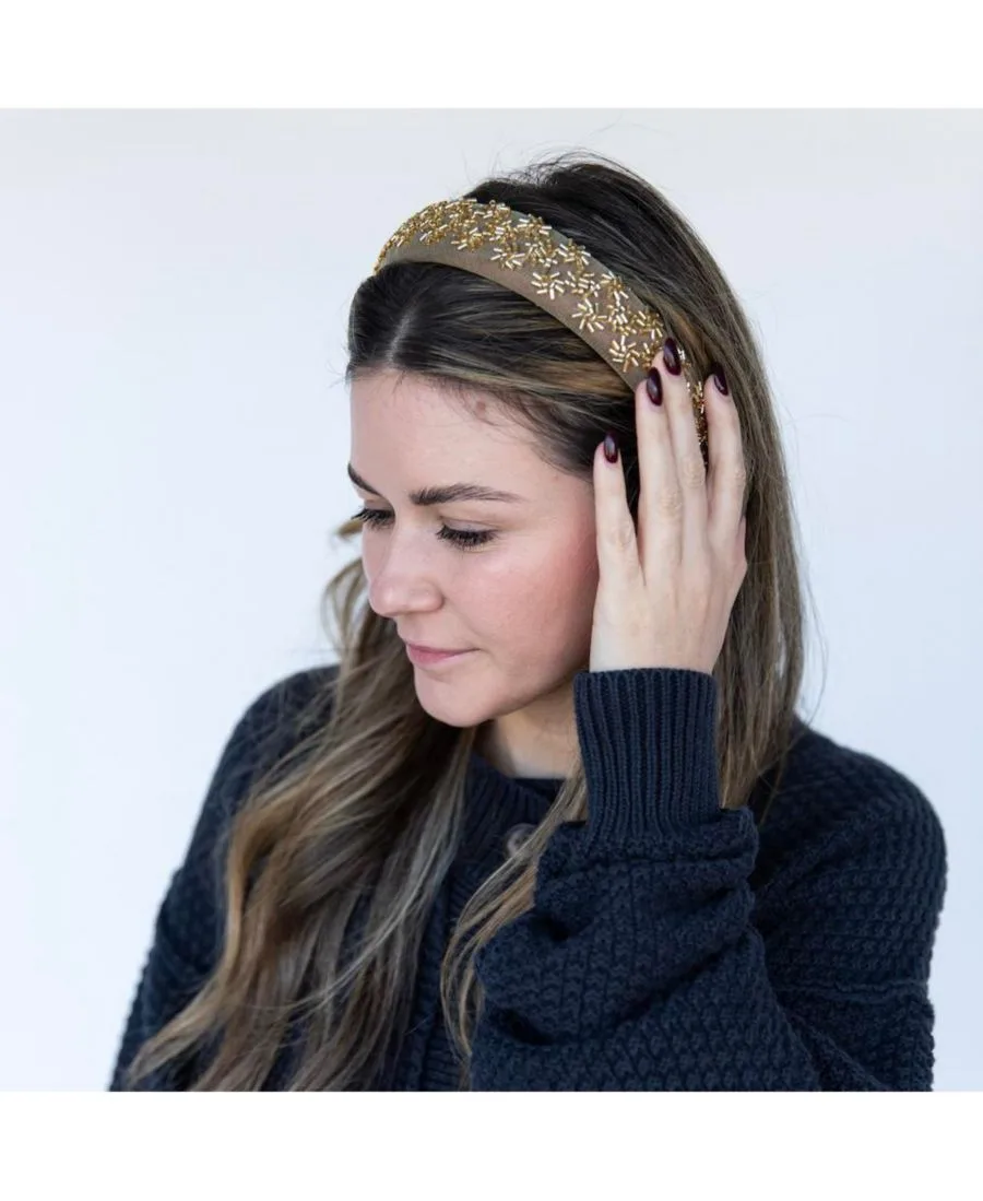 Headbands of Hope Женская декорированная повязка на голову в форме звезды, золотистого цвета — фото 3